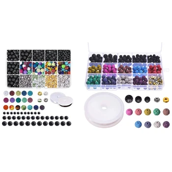 400 Pieces Assorted Colored Lava Rock Stone Volcanic Beads Spacer Beads & 1box Lava Jewelry Set Spaced Bead
400 Pieces Assorted Colored Lava Rock Stone Volcanic Beads Spacer Beads & 1box Lava Jewelry Set Spaced Bead