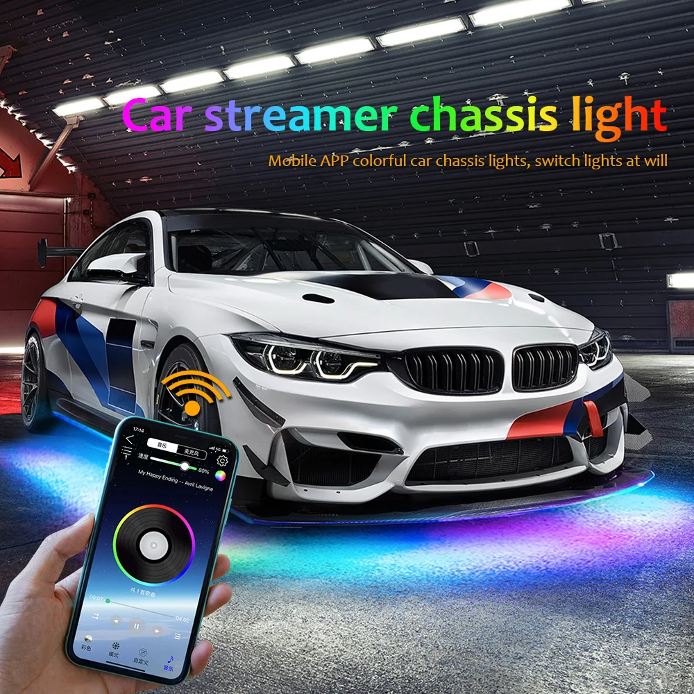 Flowing Car Underglow Light RGB Color Flexible LED Strip Interior Decorative Atmosphere Lamp App Control Underbody System Lights
Flowing Car Underglow Light RGB Color Flexible LED Strip Interior Decorative Atmosphere Lamp App Control Underbody System Lights