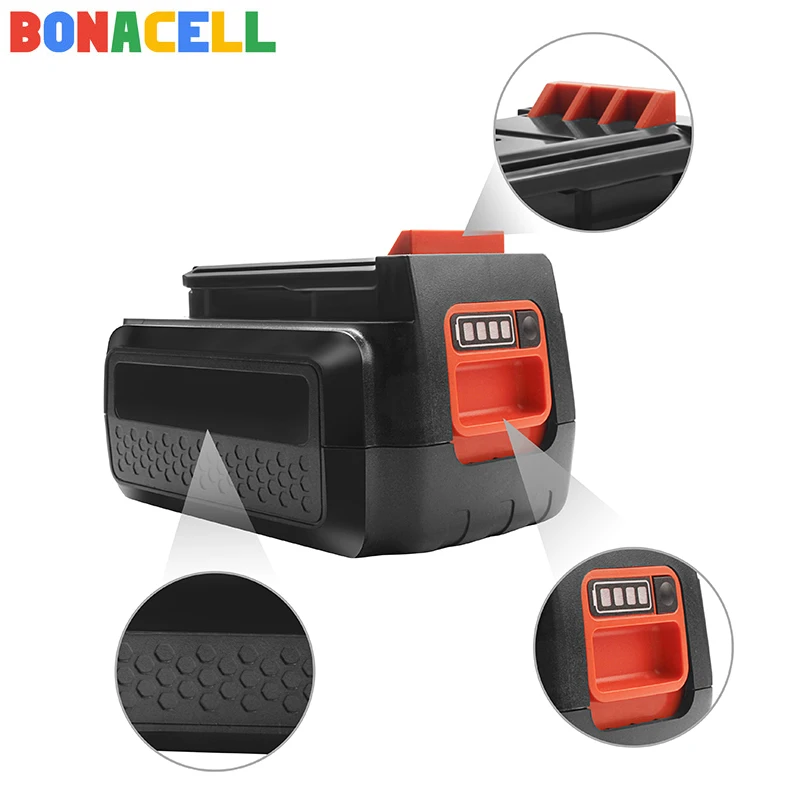 Bonacell 1PCs 3.0Ah 36V/40V LBX36 Rechargeable Battery For Black&Decker LBXR36 BXR36 LST136 LST420 LST220 LST300 MTC220 MST1024 
Bonacell 1PCs 3.0Ah 36V/40V LBX36 Rechargeable Battery For Black&Decker LBXR36 BXR36 LST136 LST420 LST220 LST300 MTC220 MST1024