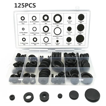 125pcs Waterproof Protect Wire Tool 18 Sizes Set Sealing Rubber Cables Grommet Kit Electrical Plugs Conductor Gasket Ring#1
125pcs Waterproof Protect Wire Tool 18 Sizes Set Sealing Rubber Cables Grommet Kit Electrical Plugs Conductor Gasket Ring#1