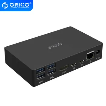 ORICO Type-C Universal Docking Station with 6 USB3.0-A ports and Type-C PD DC 12V RJ45 HDMI 4K High-end expansion dock-SDB1
ORICO Type-C Universal Docking Station with 6 USB3.0-A ports and Type-C PD DC 12V RJ45 HDMI 4K High-end expansion dock-SDB1