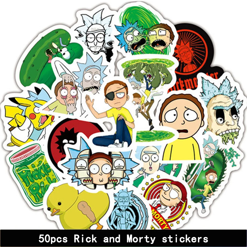 50pcs/set Rick and Morty Sticker Cosplay prop Accessories PVC Waterproof Cartoon Anime Stickers
50pcs/set Rick and Morty Sticker Cosplay prop Accessories PVC Waterproof Cartoon Anime Stickers
