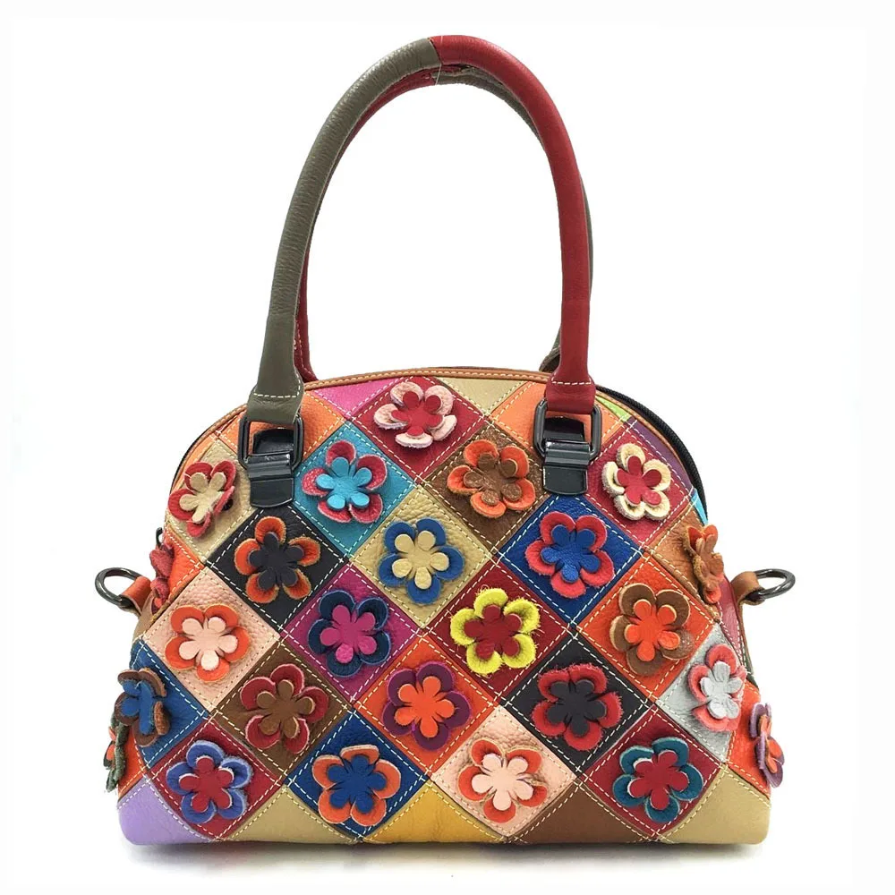 Spring And Summer New Style WOMEN'S Leather Bags Europe And America Style Flower Mixed Colors Cowhide Hand Shoulder Bag Lady Han
Spring And Summer New Style WOMEN'S Leather Bags Europe And America Style Flower Mixed Colors Cowhide Hand Shoulder Bag Lady Han
