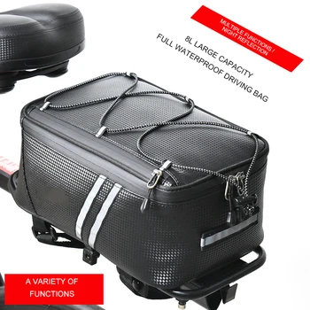 Waterproof PU Leather Black Bicycle Bags 8L Larger Capacity Bicycle Commuter Saddle Bag Cycling Seat Bag Reflective At Night
Waterproof PU Leather Black Bicycle Bags 8L Larger Capacity Bicycle Commuter Saddle Bag Cycling Seat Bag Reflective At Night