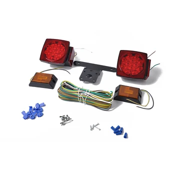 12V LED Submersible Trailer Tail Light Brake and License Light Kit Replacement for Trailer RV Semi-trailer
12V LED Submersible Trailer Tail Light Brake and License Light Kit Replacement for Trailer RV Semi-trailer