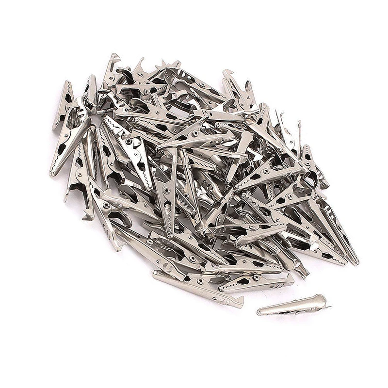 Hot New 90pcs Mini Electrical Crocodile/Alligator Test Clip Clamp Jaw 10x42mm Silver
Hot New 90pcs Mini Electrical Crocodile/Alligator Test Clip Clamp Jaw 10x42mm Silver