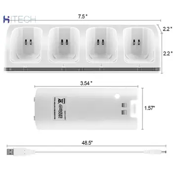 Battery Rechargeable Quick Charge Battery Charging Tool Wii Charging 4 in 1 Battery Set (White) 4 Slot Battery Charger Adapter
Battery Rechargeable Quick Charge Battery Charging Tool Wii Charging 4 in 1 Battery Set (White) 4 Slot Battery Charger Adapter