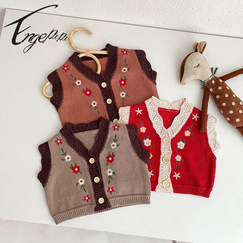 Engepapa 2021 Spring Autumn Baby Girl Infant Knitted Embroidered V-neck Vest Versatile Cotton Soft Flower Cardigan Coat Outside
Engepapa 2021 Spring Autumn Baby Girl Infant Knitted Embroidered V-neck Vest Versatile Cotton Soft Flower Cardigan Coat Outside