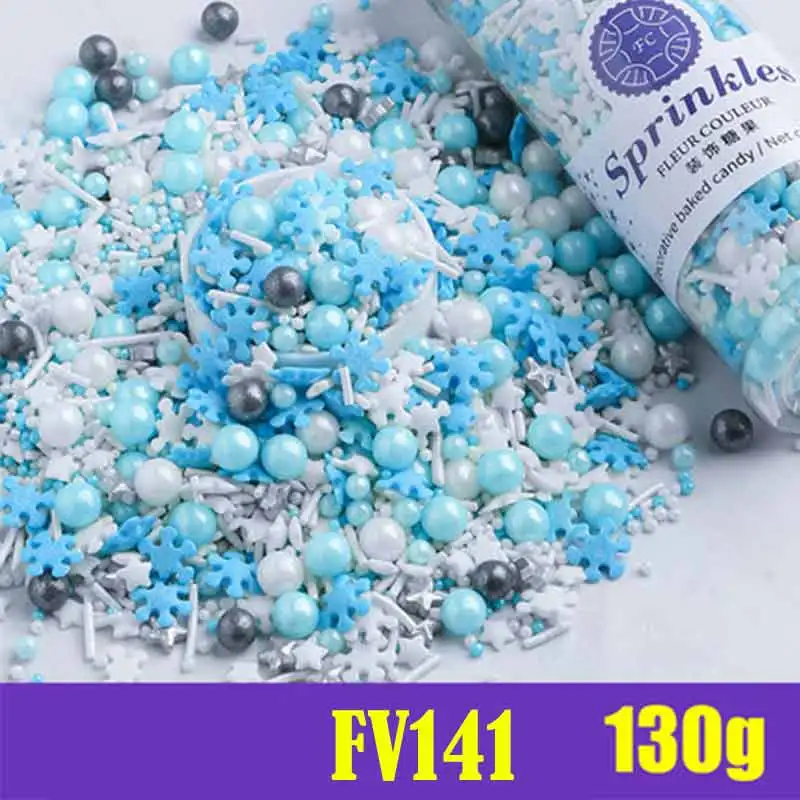 130g snowflake Edible Sprinkle For Cake Blue White Pearl Sugar Fondant Reposteria Food Coloring baking tools for cakes
130g snowflake Edible Sprinkle For Cake Blue White Pearl Sugar Fondant Reposteria Food Coloring baking tools for cakes