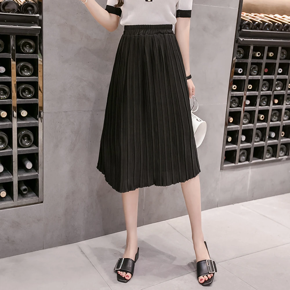 Pleated Skirt Casual Chiffon Women Dress Half-Length Skirt Medium Length Charming High-Waist School Chiffon Dress Party Work
Pleated Skirt Casual Chiffon Women Dress Half-Length Skirt Medium Length Charming High-Waist School Chiffon Dress Party Work