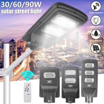 Black/Grey 60W LED Solar Street Light with Remote Controller for Villas and Garden 5630smd Solar Powered Wall Lamp
Black/Grey 60W LED Solar Street Light with Remote Controller for Villas and Garden 5630smd Solar Powered Wall Lamp