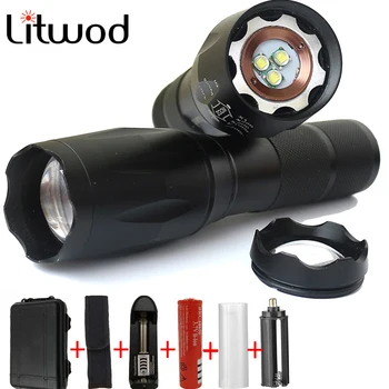 Litwod Z20 XM-L T6 9000LM LED Flashlight Torch 5 switch Modes Zoomable Waterproof tactical light Battery charger tool box
Litwod Z20 XM-L T6 9000LM LED Flashlight Torch 5 switch Modes Zoomable Waterproof tactical light Battery charger tool box