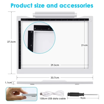 Light Box Drawing A4 Tracing Board Multi-Function Copying Station Battery-Powered USB Powered Copy Board
Light Box Drawing A4 Tracing Board Multi-Function Copying Station Battery-Powered USB Powered Copy Board