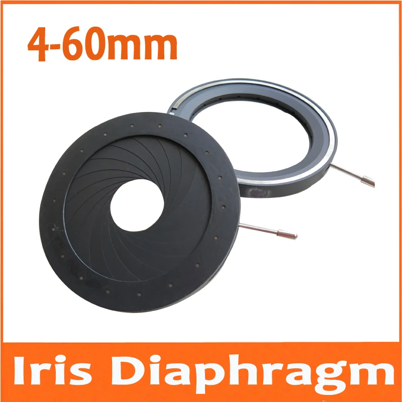 4-60MM Adjustable Iris Diaphragm Aperture Condenser Light Regulator 18 Blades for Digital Camera Microscope Adapter Condensator
4-60MM Adjustable Iris Diaphragm Aperture Condenser Light Regulator 18 Blades for Digital Camera Microscope Adapter Condensator