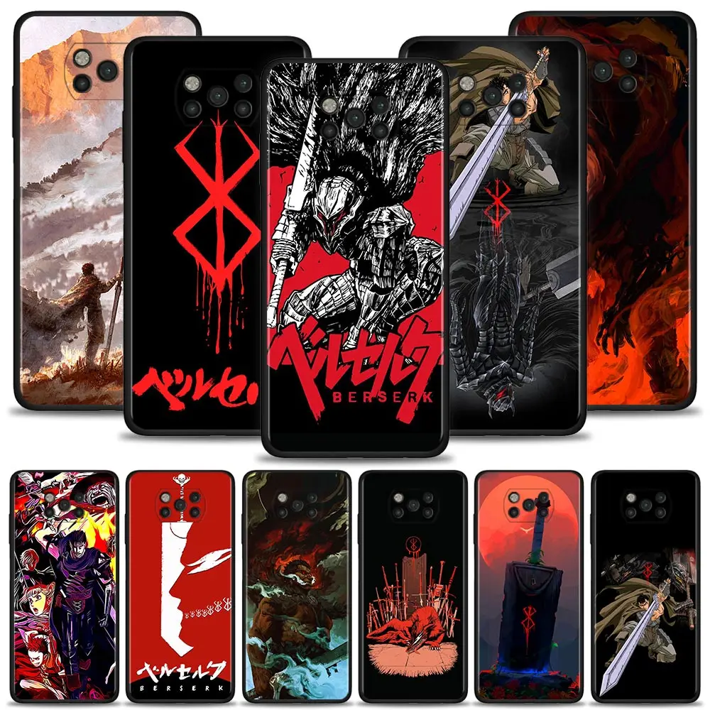 Чехол для телефона Xiaomi Poco X3 NFC M3 Pro pocophone F1 Note 10 Lite CC9 CC9E A2 мягкий чехол из ТПУ Berserk |