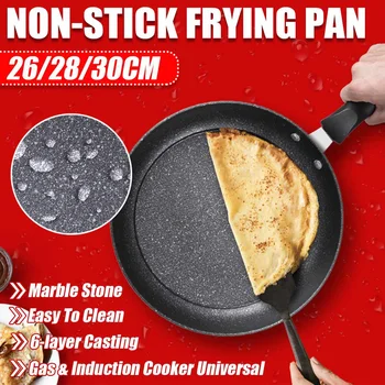 26/28/30cm Marble Stone Non-stick Copper Frying Pan with Six-layer Casting Ceramic Coating Induction Cooking Gas Cooker Pan
26/28/30cm Marble Stone Non-stick Copper Frying Pan with Six-layer Casting Ceramic Coating Induction Cooking Gas Cooker Pan