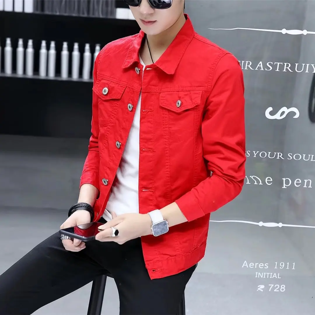 2018 Spring And Autumn New Style Korean-style White Denim Jacket Men's Slim Fit Long Sleeve Jeans Coat Men Cowboy Clothing
2018 Spring And Autumn New Style Korean-style White Denim Jacket Men's Slim Fit Long Sleeve Jeans Coat Men Cowboy Clothing