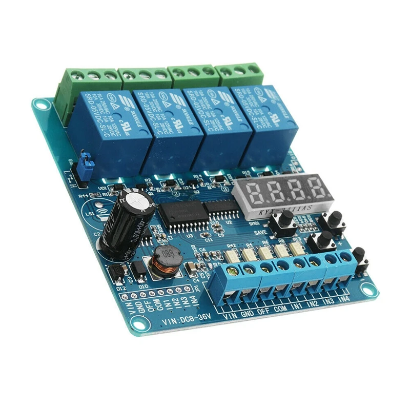 DC 8V to 36V Industrial Grade 4 Channel Multi-Function Relay Module Wide Voltage
DC 8V to 36V Industrial Grade 4 Channel Multi-Function Relay Module Wide Voltage