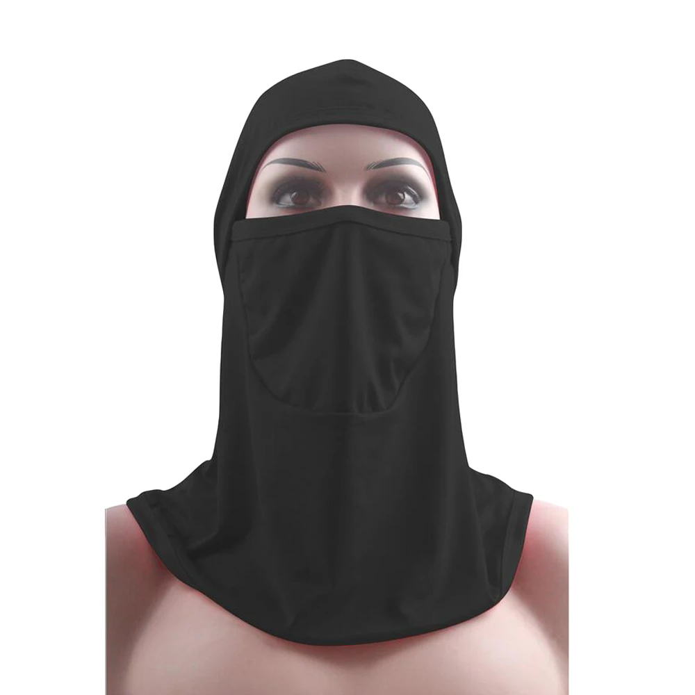 One Piece Ramadan Niqab Veil Face Full Cover Muslim Hijab Elastic Women