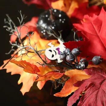 New Hanging Halloween Garland Ornament Front Door Decorative Wreath With Artificial Pumpkin Maple Leaves 
New Hanging Halloween Garland Ornament Front Door Decorative Wreath With Artificial Pumpkin Maple Leaves