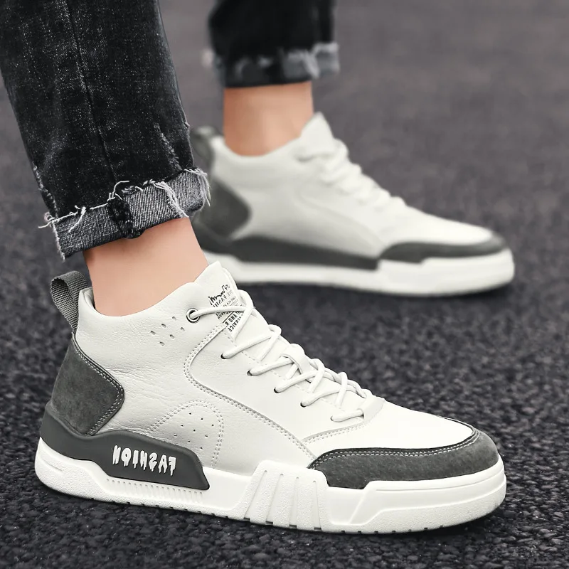 Shoe Men's Mid-top Korean-style Trend Versatile Casual 2019 New Style Autumn & Winter Trendy Shoes White Sports High-top Board S
Shoe Men's Mid-top Korean-style Trend Versatile Casual 2019 New Style Autumn & Winter Trendy Shoes White Sports High-top Board S