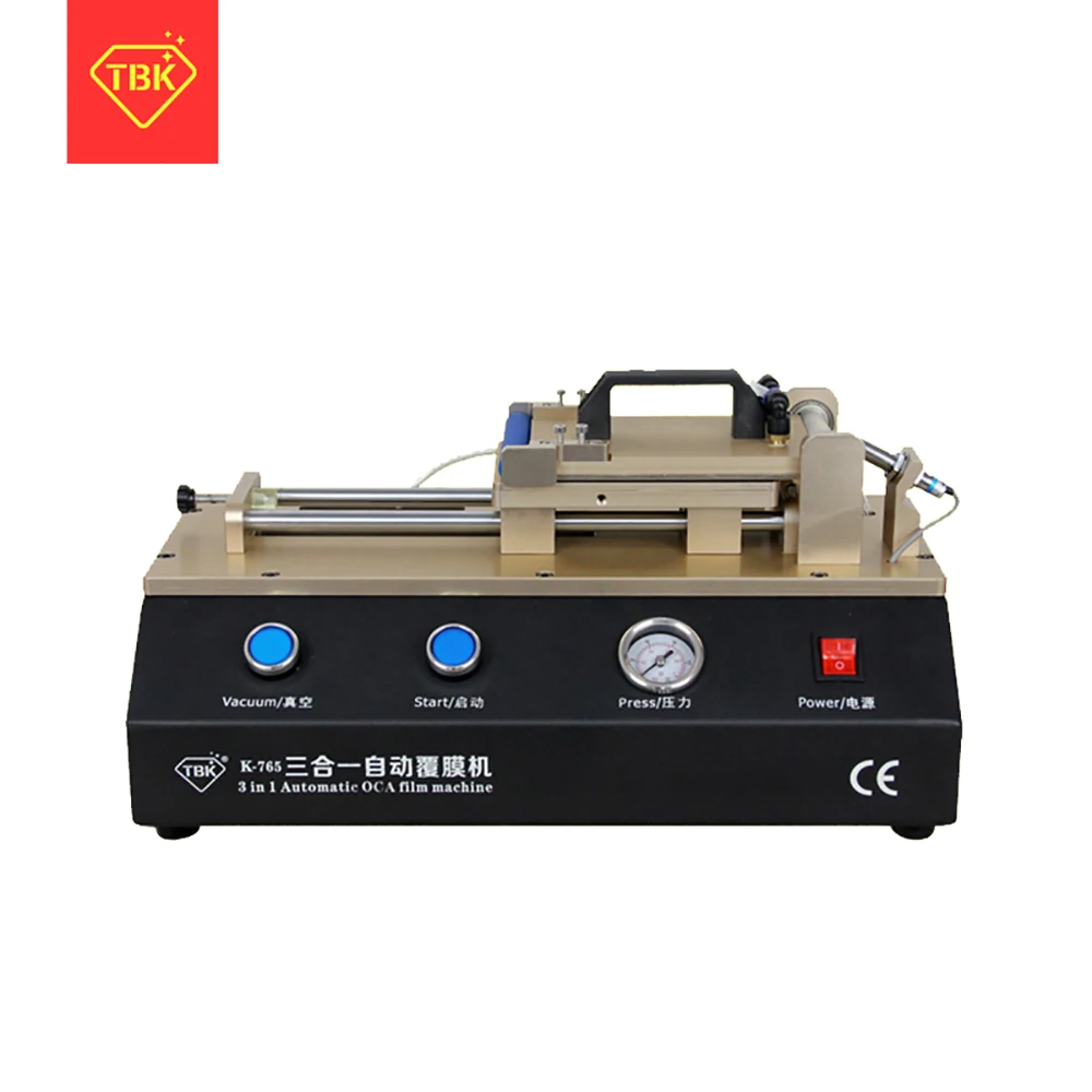 TBK-765 3 in 1 Automatic OCA Film Machine Built-in Vacuum Pump Air Compressor LCD Touch Screen OCA Laminator Laminating Machine
TBK-765 3 in 1 Automatic OCA Film Machine Built-in Vacuum Pump Air Compressor LCD Touch Screen OCA Laminator Laminating Machine