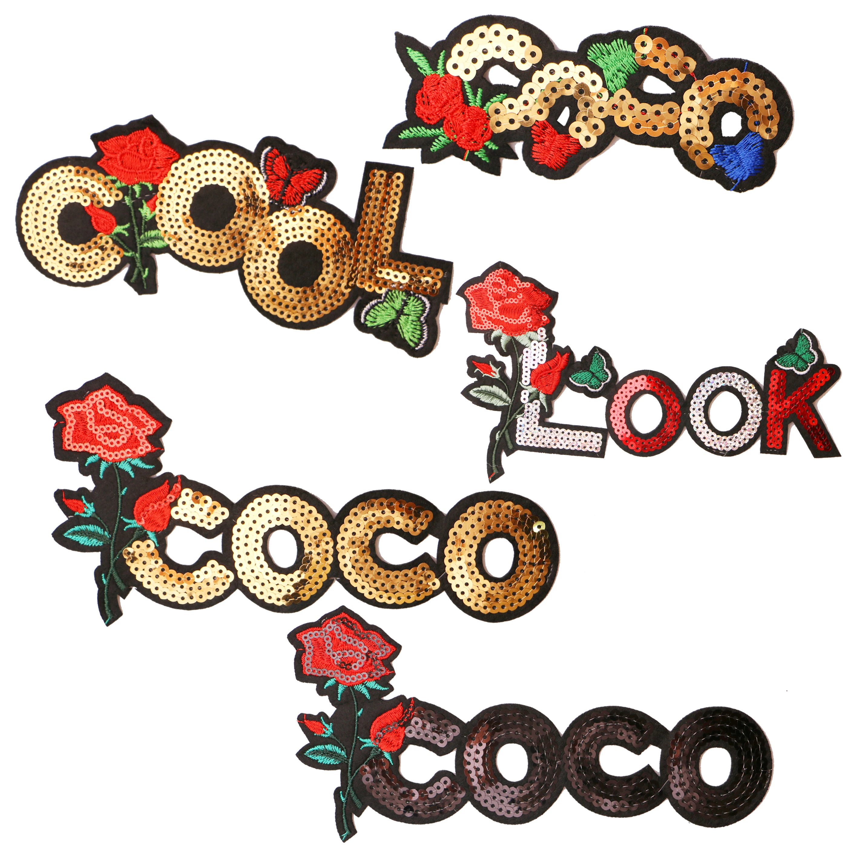 CoCo with roses Gold Sequins icon Embroidered Iron on Patches for Clothing DIY Stripes Clothes Patchwork Stickers Custom Badges
CoCo with roses Gold Sequins icon Embroidered Iron on Patches for Clothing DIY Stripes Clothes Patchwork Stickers Custom Badges