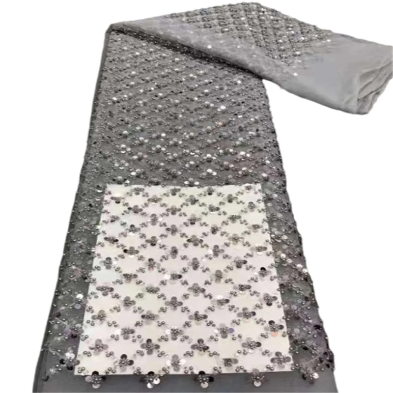 African Lace Fabric 2021 High Quality Lace Sequins French Net Lace Tulle Mesh Fabrics Purple Lace beads Wedding Fabrics
African Lace Fabric 2021 High Quality Lace Sequins French Net Lace Tulle Mesh Fabrics Purple Lace beads Wedding Fabrics