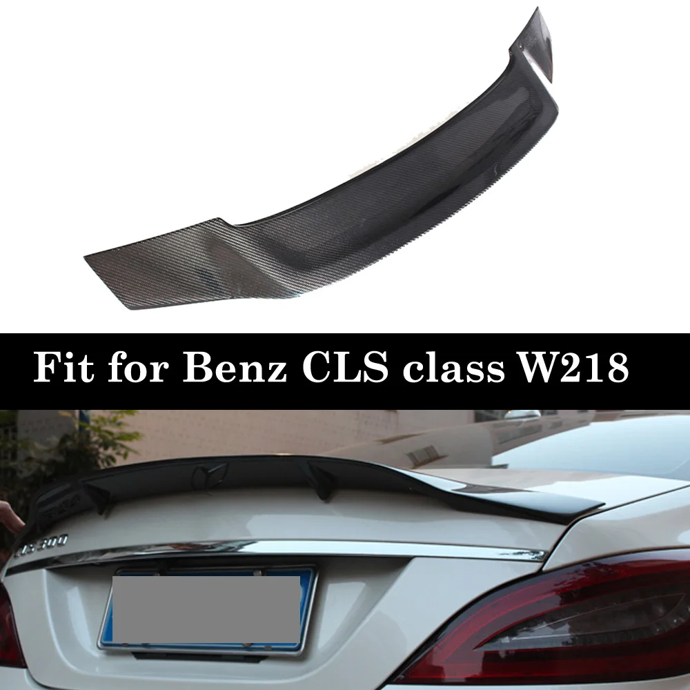 

For Mercedes CLS Class W218 Spoiler Carbon Fiber Rear Trunk Spoiler Wing R Style 2011 2012 2013 2014 2015 2016