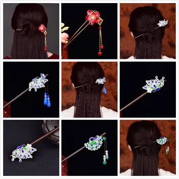 Yunnan Ethnic Style Cloisonne Peacock Hair Sticks Ancient Costume Hanfu Exquisite Coloured Glaze Temperamental Step Shake
Yunnan Ethnic Style Cloisonne Peacock Hair Sticks Ancient Costume Hanfu Exquisite Coloured Glaze Temperamental Step Shake