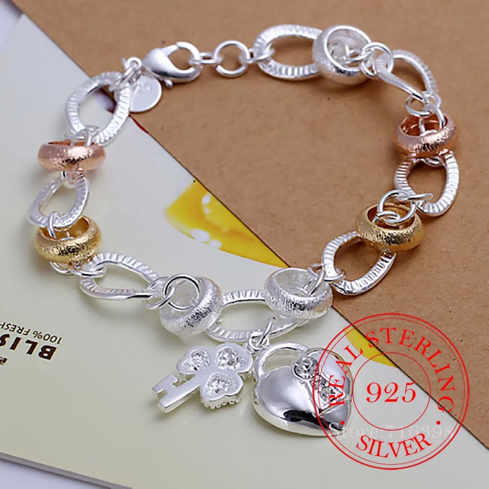 Реальные 925 серебряный браслет, женский браслет, 925 серебро ювелирные украшения с украшением в виде кристаллов сердце замок Цветок Простой капли Лобстер
Реальные 925 серебряный браслет, женский браслет, 925 серебро ювелирные украшения с украшением в виде кристаллов сердце замок Цветок Простой капли Лобстер