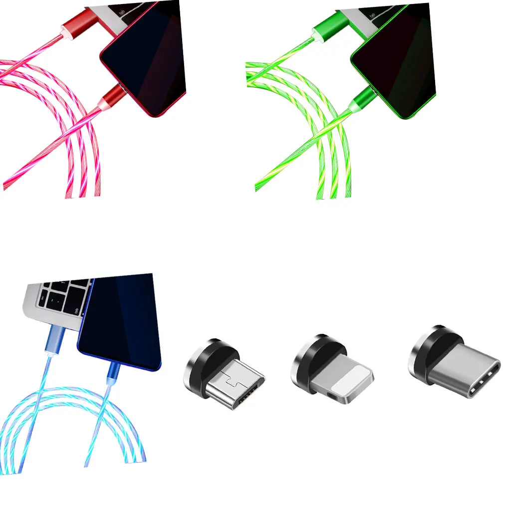 Smartphone Magnetic Charging Cable 360 Degree Rotation Plug Mobile Phone Charging Cord LED Light 
Smartphone Magnetic Charging Cable 360 Degree Rotation Plug Mobile Phone Charging Cord LED Light