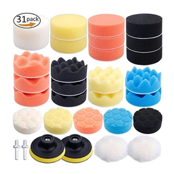 31Pcs 3Inch Car Polishing Waxing Sponge Pad Wheel+M10 Drill Adapter Thread Abrasive Tools Car Detailing Circle Buffing Pad Tools
31Pcs 3Inch Car Polishing Waxing Sponge Pad Wheel+M10 Drill Adapter Thread Abrasive Tools Car Detailing Circle Buffing Pad Tools