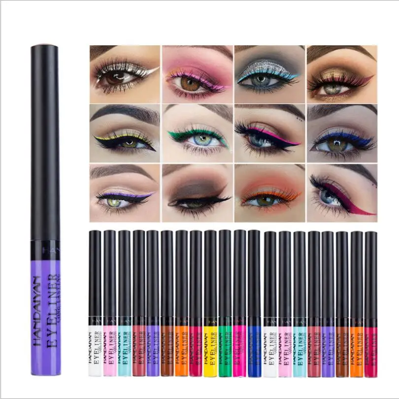 

Shining Eyeliner Liquid Waterproof Easy To Wear Make Up Matte Eye Liner Blue Red Green White Gold Brown T0607