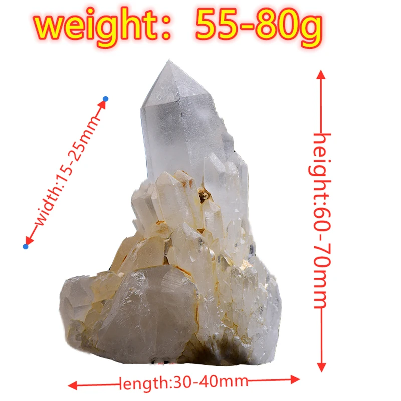 100% Natural White Crystal Cluster Irregular Quartz Healing Stones Reiki Stones Crystal Point Specimen Home Decor Raw Crystals