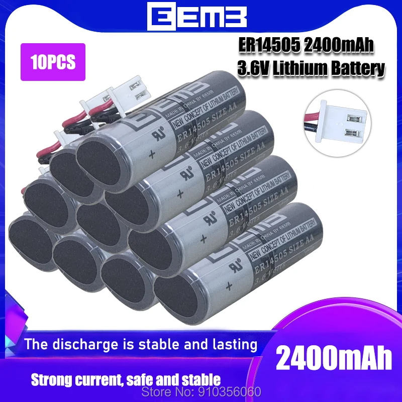 Счетчик воды EEMB ER14505 3 6 В ER14500 со сварочной иглой литиевая батарея с вилкой |