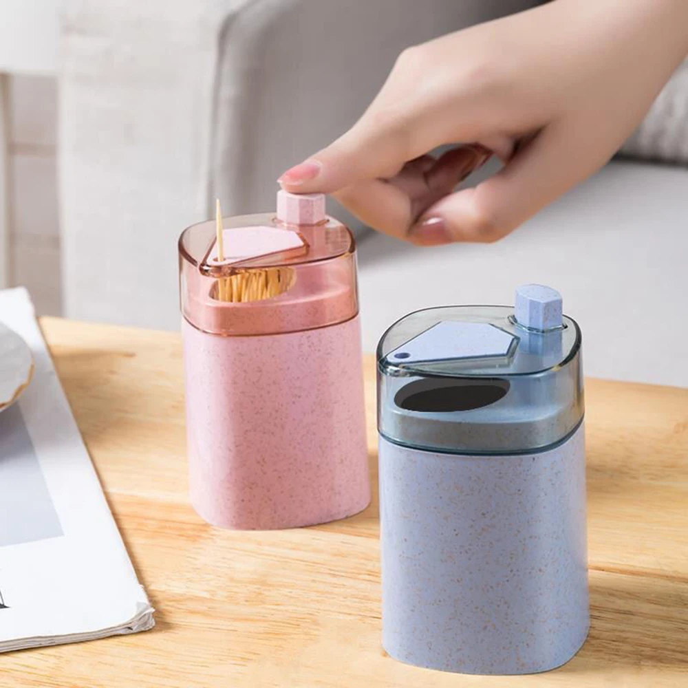 2pcs Automatic Pop-up Toothpick Box Holder Container Portable Toothpick Dispenser Automatic Cotton Swab Organizer Decoration
2pcs Automatic Pop-up Toothpick Box Holder Container Portable Toothpick Dispenser Automatic Cotton Swab Organizer Decoration