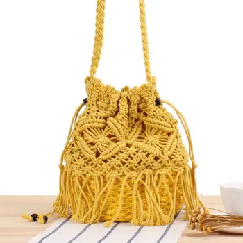 Women Drawstring Shoulder Bag Ladies Straw Weave Tassel Summer Crossbody Tote
Women Drawstring Shoulder Bag Ladies Straw Weave Tassel Summer Crossbody Tote