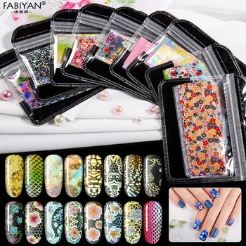 16 Pcs/set Flower Nail Art Sticker Foil Decorations Manicure Transfer Holographic Foil Decals Laser Tool 4*20cm Mixed pattern 
16 Pcs/set Flower Nail Art Sticker Foil Decorations Manicure Transfer Holographic Foil Decals Laser Tool 4*20cm Mixed pattern