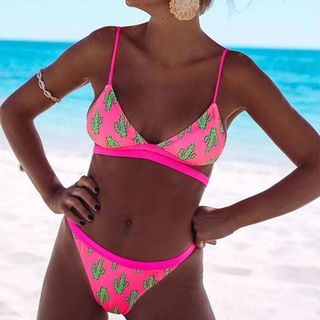 Cactus Print Swimwear Women Push Up Swimsuit Female Pink Micro Bikini 2020 Sexy Bathing Suit Beach Wear Biquini Maillot De Bain
Cactus Print Swimwear Women Push Up Swimsuit Female Pink Micro Bikini 2020 Sexy Bathing Suit Beach Wear Biquini Maillot De Bain