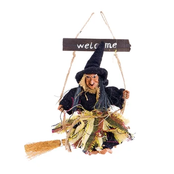 1PC Halloween Props Riding Broom Witch Pendant Ghost Festival Decoration Ghost Haunted House Night Scene Horror Scary Hanging
1PC Halloween Props Riding Broom Witch Pendant Ghost Festival Decoration Ghost Haunted House Night Scene Horror Scary Hanging