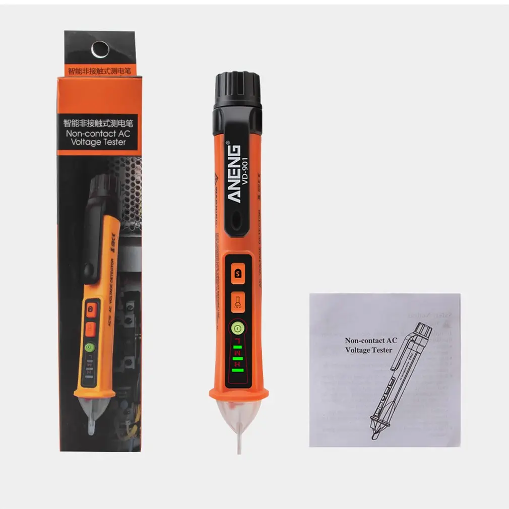 Non-contact Ac Voltage Detector Electric Tester Pen Multimeter Outlet Tester Circuit Breaker Finder LCD Display
Non-contact Ac Voltage Detector Electric Tester Pen Multimeter Outlet Tester Circuit Breaker Finder LCD Display