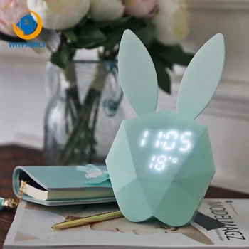 LED Electronic Alarm Clock Sound Sensitive Cute Rabbit Desktop Clock Snooze Function Display Temperature and Calendar Wall Clock
LED Electronic Alarm Clock Sound Sensitive Cute Rabbit Desktop Clock Snooze Function Display Temperature and Calendar Wall Clock