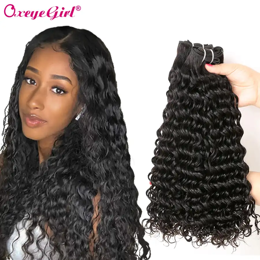 Deep Wave Bundles 3 Bundles Deals 100 Human Hair Bundles Oxeye