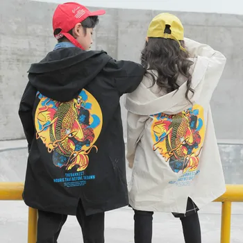 Spring and Autumn Children Outerwear Boys and Girls Windbreaker Girls Fashion Tops Children Clothing Long Section Student New
Spring and Autumn Children Outerwear Boys and Girls Windbreaker Girls Fashion Tops Children Clothing Long Section Student New