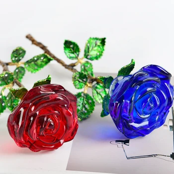 Crystal Glass Rose Flower Figurines Craft Wedding Valentine's Day favors Gifts Table Decoration Ornaments Gifts R4750
Crystal Glass Rose Flower Figurines Craft Wedding Valentine's Day favors Gifts Table Decoration Ornaments Gifts R4750