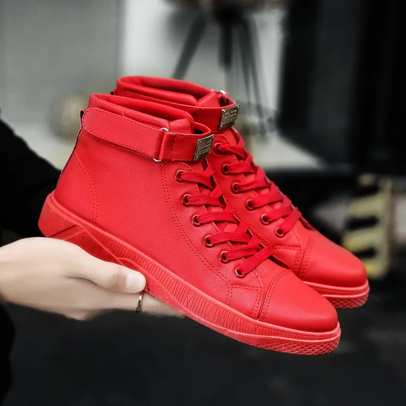 2019 New Style Winter Men Shoes Lively Fella Korean-style Red Hight-top Shoes Network Red Celebrity Style Trendy Shoes Deft Reds
2019 New Style Winter Men Shoes Lively Fella Korean-style Red Hight-top Shoes Network Red Celebrity Style Trendy Shoes Deft Reds