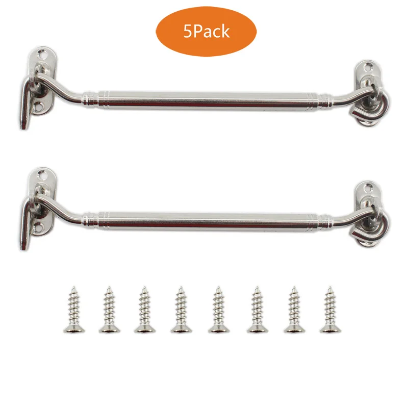 8'' Barn Door Latch,5PCS Back Gate,Heavy Duty Stainless Steel Gate Latch Lock,Cabin Hooks Eye Latch Hooks with Screws for Window
8'' Barn Door Latch,5PCS Back Gate,Heavy Duty Stainless Steel Gate Latch Lock,Cabin Hooks Eye Latch Hooks with Screws for Window