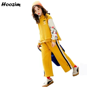 Sport Suit For Girls 4-13 Age Yellow Letter Cartoon Long Sleeve Top+Split Wide Leg Pants Set Children High Street Kids Tracksuit
Sport Suit For Girls 4-13 Age Yellow Letter Cartoon Long Sleeve Top+Split Wide Leg Pants Set Children High Street Kids Tracksuit