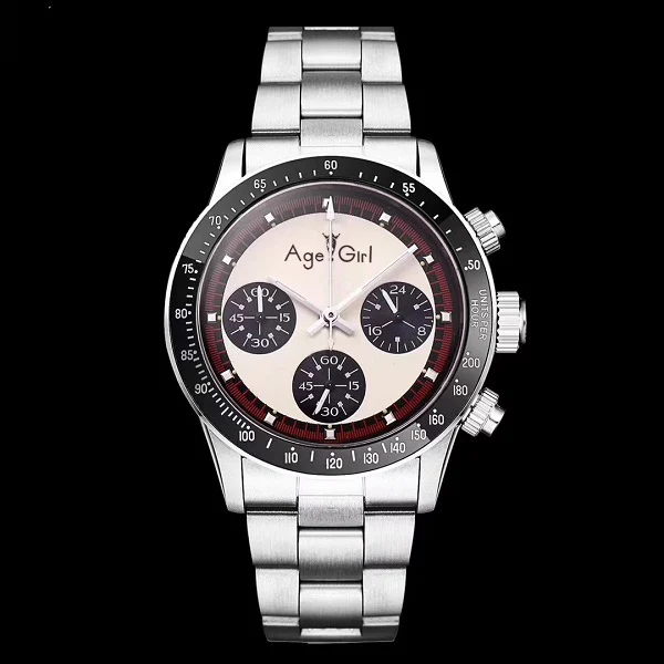 

Luxury New Men Automatic Mechanical Ceramic Bezel Vintage Perpetual Paul Newman Sapphire Stainless Steel Watches Brown Leather